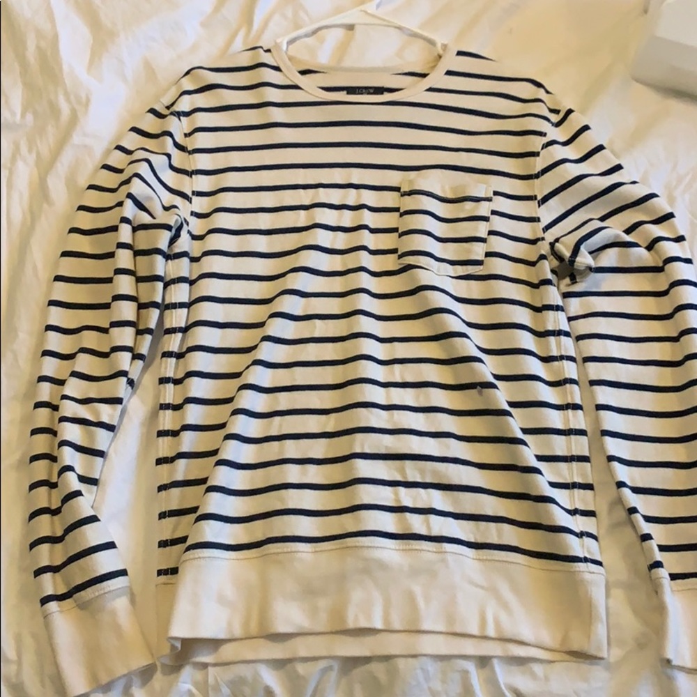 J Crew men’s small striped pocket sweater
